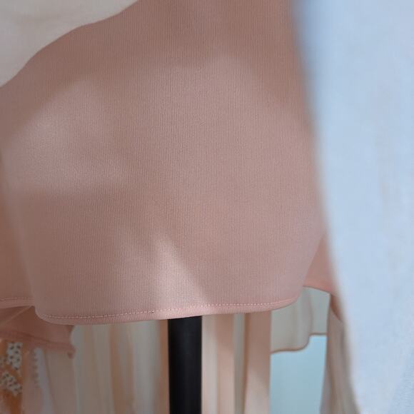 Vintage Sue Wong Prom Dress Maxi Gown 10 Pink Silk Y2K Fairy Bead Floral Nymph - Picture 11 of 16